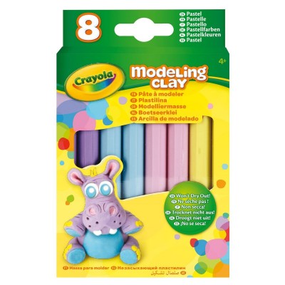 Pâte à modeler : 8 bâtons couleurs pastelles  Crayola    253502